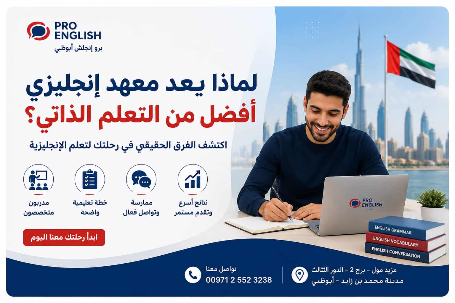 لماذا يعد التسجيل في معهد إنجليزي أفضل من التعلم الذاتي؟